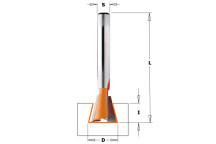 CMT - DOVETAIL BIT HW S=6,35 D=14,2X9,5 14 DEG