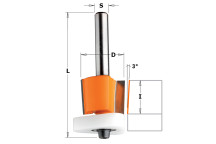 CMT - HW FLUSH TRIM ROUTER BIT WITH TRIANGULAR BEARING S=6.35 D=12.7X1