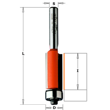 CMT - FLUSH TRIM BIT S=12,7 D=12,7X50,8