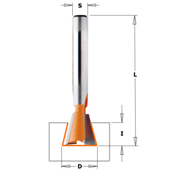 CMT - DOVETAIL BIT HW S=6,35 D=14,2X9,5 14 DEG