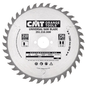 CMT - UNIVERSAL SAW BLADE 210X36X2.8 F=30 ATB