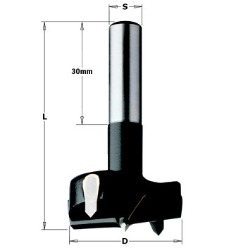 CMT - HW BORING BIT WITH PARALLEL SHANK Z2+2 S=8X30 D=35X60 RH