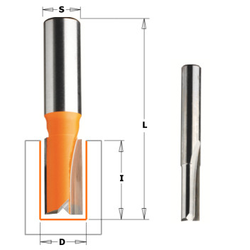 CMT - STRAIGHT BIT HW S=12,7 D=19X25,4X63,5