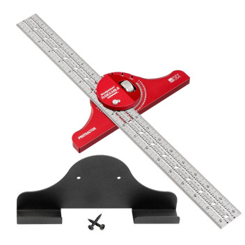 Woodpeckers Indexable Protractor with 450mm Blade and Rack-It