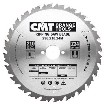 CMT - RIPPING SAW BLADE 250X2.8X30 Z24 10ATB