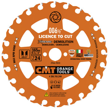 CMT - CMT ITK XTREME FRAMING BLADE HW 165X2.3/1.2X20 Z24 ATB