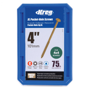 KREG - 102 mm (4\") XL Pocket-Hole Screws - 75 ct.