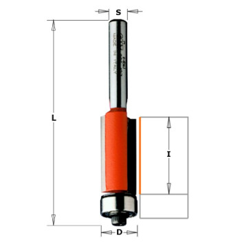 CMT - HWM FLUSH TRIM ROUTER BIT S=6.35 D=6.35X25.4X63.5