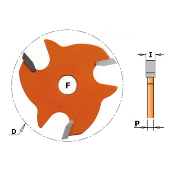 CMT - SLOT CUTTER Z3 HW F=8 D=47.6X2